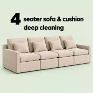 4 Seater Sofa & Cushions Deep Cleaning