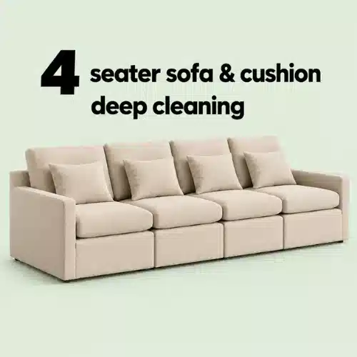 4 Seater Sofa & Cushions Deep Cleaning
