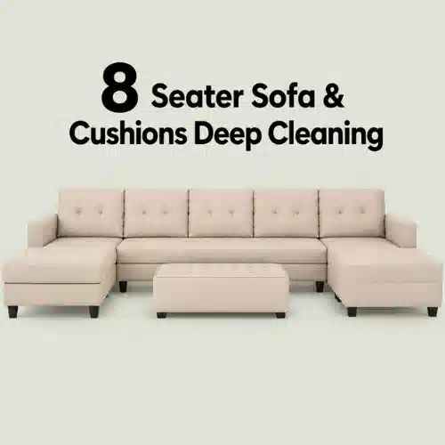 8 Seater Sofa & Cushions Deep Cleaning
