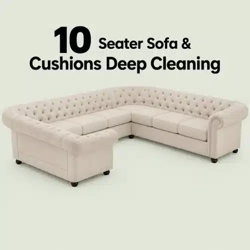 10 Seater Sofa & Cushions Deep Cleaning
